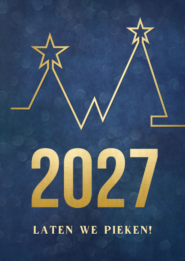 Zakelijke kerstkaarten - Positieve zakelijke kerstkaart pieken in 2027 - met grafiek