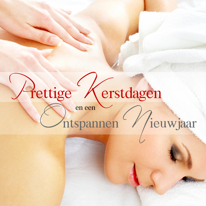 Prettige Kerstdagen Wellness - Zakelijke kerstkaarten Zakelijke kerstkaarten - Prettige Kerstdagen Wellness