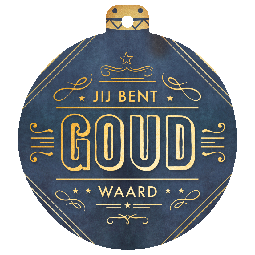 Zakelijke kerstkaarten - Stijlvolle bedankt kerstkaart in kerstbalvorm