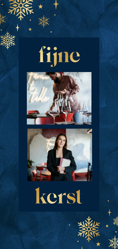 Stijlvolle blauwe zakelijke kerstkaart sneeuwvlokken sterren - Zakelijke kerstkaarten Zakelijke kerstkaarten - Stijlvolle blauwe zakelijke kerstkaart sneeuwvlokken sterren