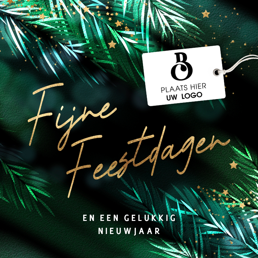 Zakelijke kerstkaarten - Stijlvolle kerstkaart zakelijk met logo