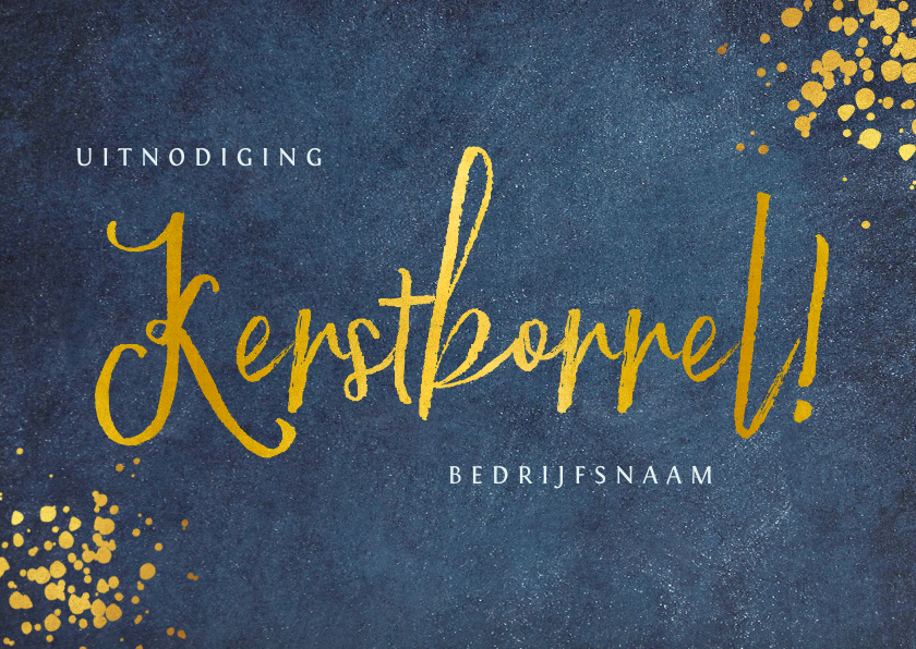 Stijlvolle liggende uitnodiging voor zakelijke kerstborrel - Zakelijke kerstkaarten Zakelijke kerstkaarten - Stijlvolle liggende uitnodiging voor zakelijke kerstborrel