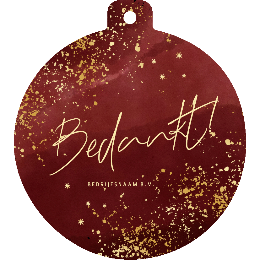 Stijlvolle zakelijke kerstkaart goud bordeaux - Zakelijke kerstkaarten Zakelijke kerstkaarten - Stijlvolle zakelijke kerstkaart goud bordeaux