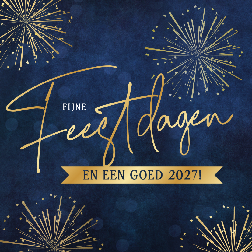 Stijlvolle zakelijke kerstkaart met fijne feestdagen en 2027 - Zakelijke kerstkaarten Zakelijke kerstkaarten - Stijlvolle zakelijke kerstkaart met fijne feestdagen en 2027