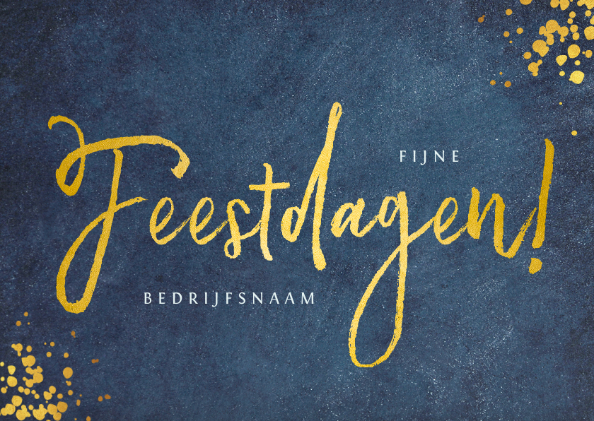 Stijlvolle zakelijke kerstkaart met tekst fijne Kaartje2go
