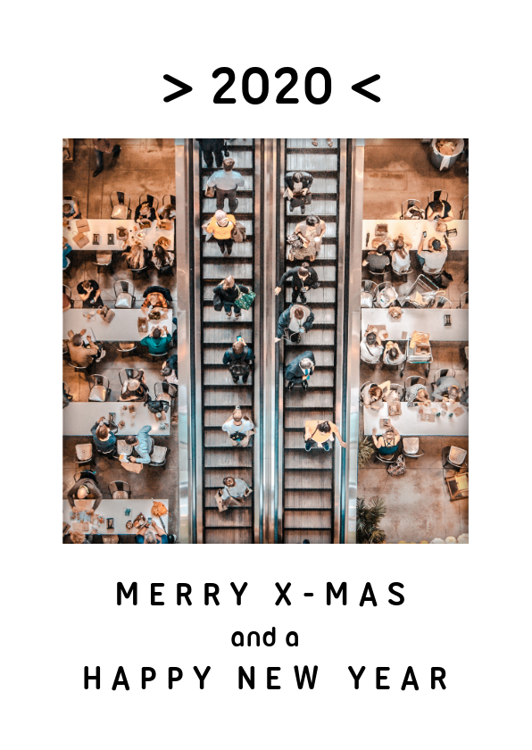 Strakke zakelijke kerstkaart met foto - Zakelijke kerstkaarten Zakelijke kerstkaarten - Strakke zakelijke kerstkaart met foto