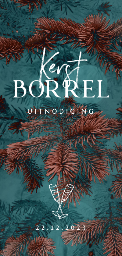 Uitnodiging kerstborrel zakelijk kerstkaart stijlvol - Zakelijke kerstkaarten Zakelijke kerstkaarten - Uitnodiging kerstborrel zakelijk kerstkaart stijlvol