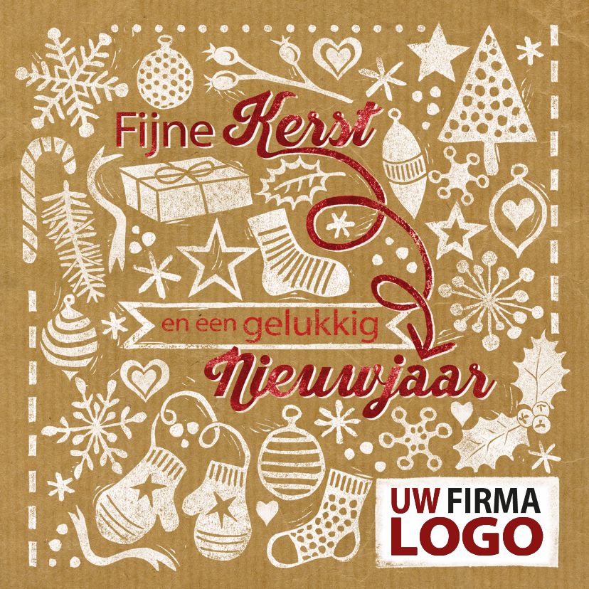 YVON stempels kerst logo - Zakelijke kerstkaarten Zakelijke kerstkaarten - YVON stempels kerst logo