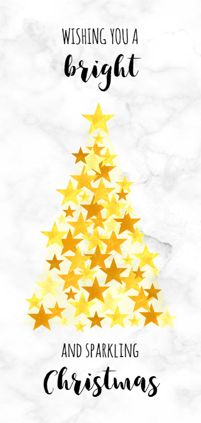Zakelijk goud kerstboom op marmer - Zakelijke kerstkaarten Zakelijke kerstkaarten - Zakelijk goud kerstboom op marmer