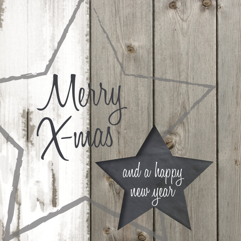 zakelijk kerstkaart ster hout - Zakelijke kerstkaarten Zakelijke kerstkaarten - zakelijk kerstkaart ster hout