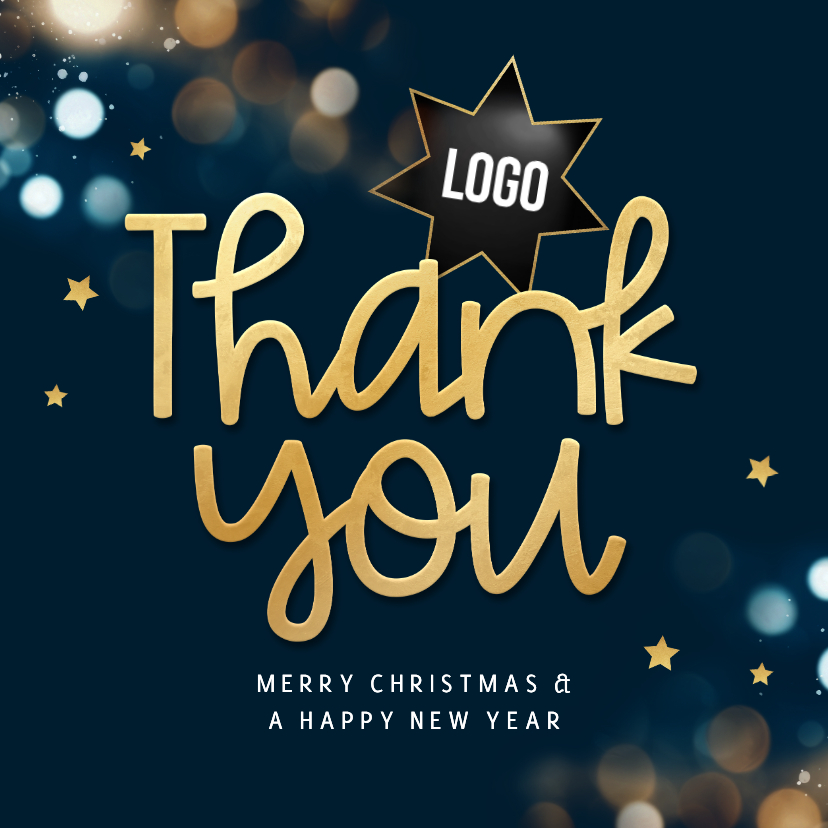 Zakelijke kerst en nieuwjaarskaart thank you sterren engels - Zakelijke kerstkaarten Zakelijke kerstkaarten - Zakelijke kerst en nieuwjaarskaart thank you sterren engels