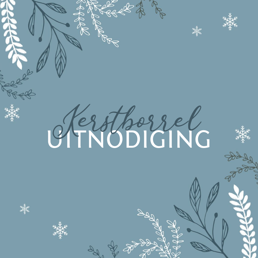 Zakelijke kerstkaarten - Zakelijke kerstborrel uitnodiging stijlvol winter pastel