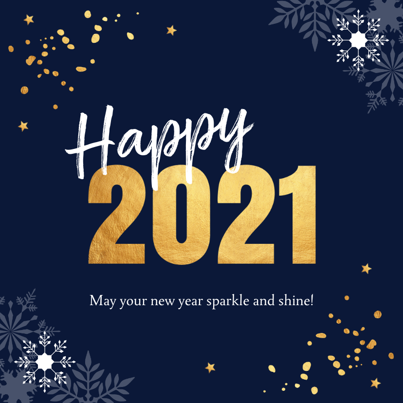 Zakelijke kerstkaart 2020 koperlook - Zakelijke kerstkaarten Zakelijke kerstkaarten - Zakelijke kerstkaart 2020 koperlook