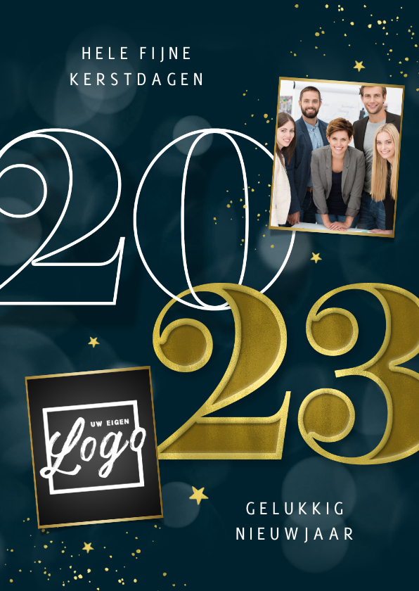 Zakelijke kerstkaart 2023 foto logo beste wensen - Zakelijke kerstkaarten Zakelijke kerstkaarten - Zakelijke kerstkaart 2023 foto logo beste wensen