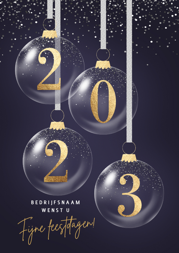 Zakelijke kerstkaart 2023 kerstballen - Zakelijke kerstkaarten Zakelijke kerstkaarten - Zakelijke kerstkaart 2023 kerstballen