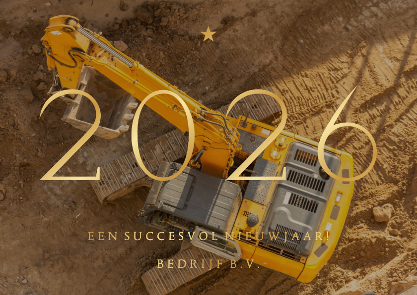 Zakelijke kerstkaarten - Zakelijke kerstkaart 2026 transparante foto met goudfolie
