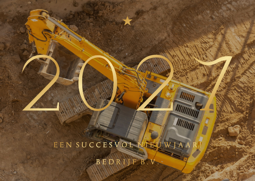 Zakelijke kerstkaart 2027 transparante foto met goudfolie - Zakelijke kerstkaarten Zakelijke kerstkaarten - Zakelijke kerstkaart 2027 transparante foto met goudfolie