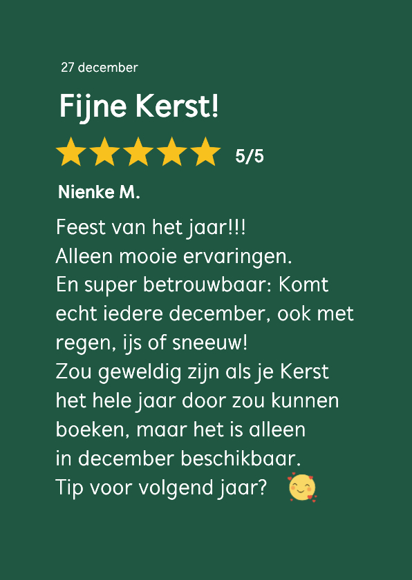 Zakelijke kerstkaart 5-sterren kerst - Zakelijke kerstkaarten Zakelijke kerstkaarten - Zakelijke kerstkaart 5-sterren kerst