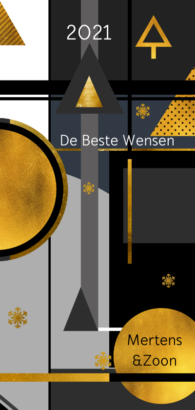 Zakelijke kerstkaart abstract goud - Zakelijke kerstkaarten Zakelijke kerstkaarten - Zakelijke kerstkaart abstract goud