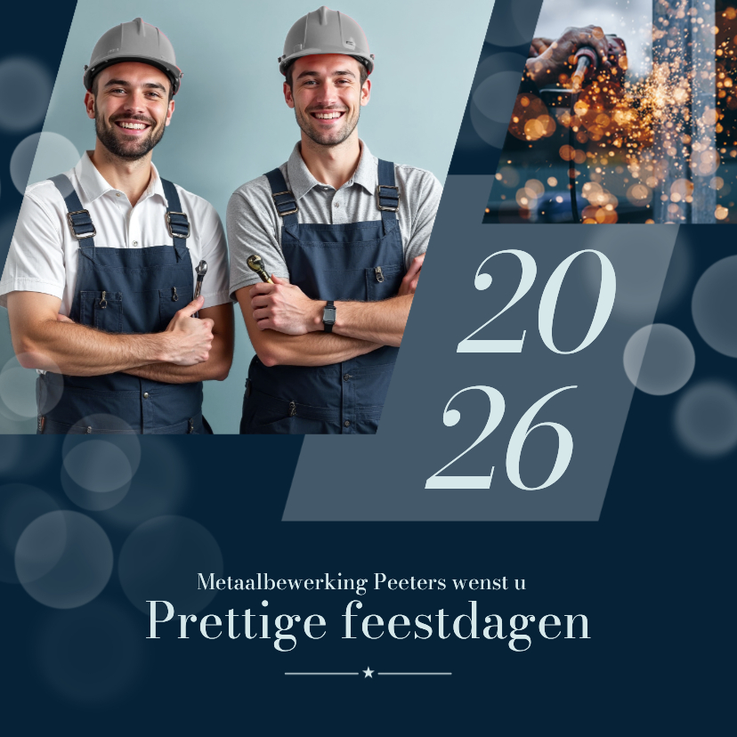 Zakelijke kerstkaarten - Zakelijke kerstkaart algemeen metaalbewerking bokeh foto