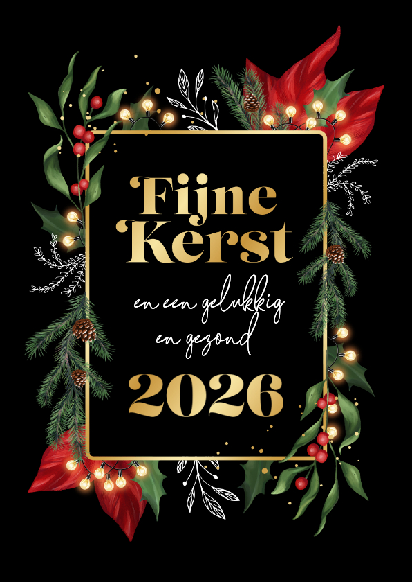 Zakelijke kerstkaart chique stijlvol bladeren goud kerst - Zakelijke kerstkaarten Zakelijke kerstkaarten - Zakelijke kerstkaart chique stijlvol bladeren goud kerst