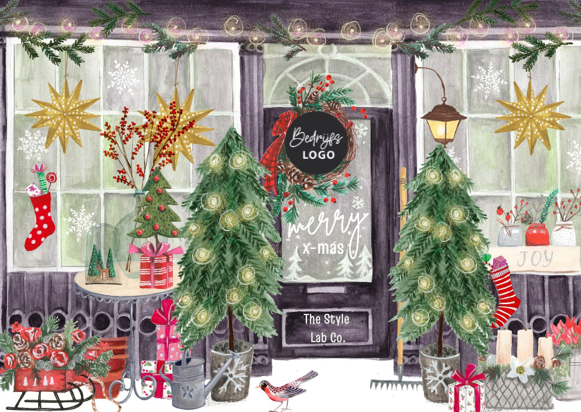 Zakelijke kerstkaart detailhandel winkel - Zakelijke kerstkaarten Zakelijke kerstkaarten - Zakelijke kerstkaart detailhandel winkel