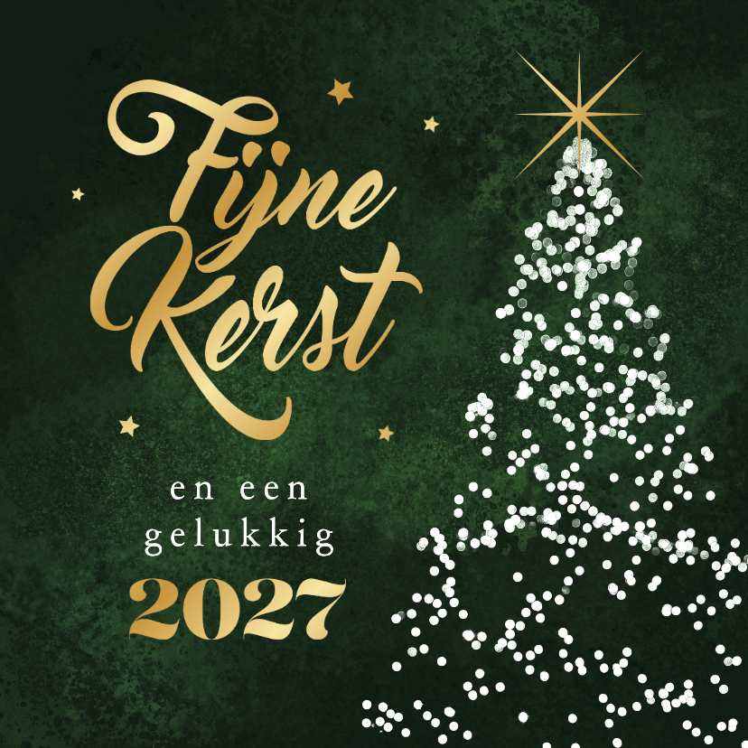 Zakelijke kerstkaarten - Zakelijke kerstkaart fijne kerst 2027 kerstboom bedankt