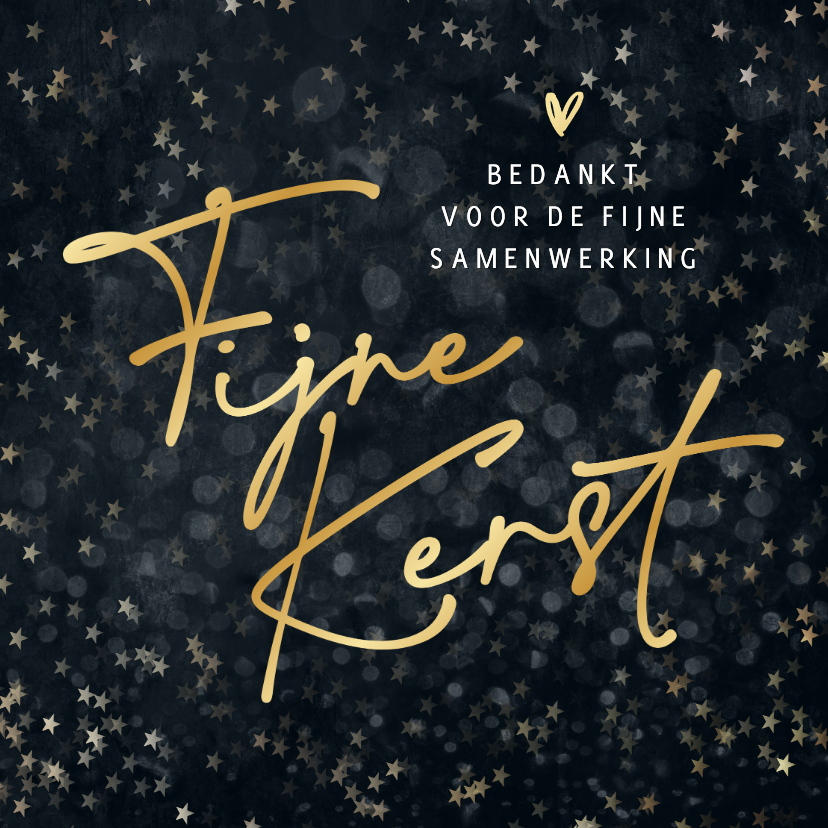 Zakelijke kerstkaart fijne kerst bedankt sterren - Zakelijke kerstkaarten Zakelijke kerstkaarten - Zakelijke kerstkaart fijne kerst bedankt sterren