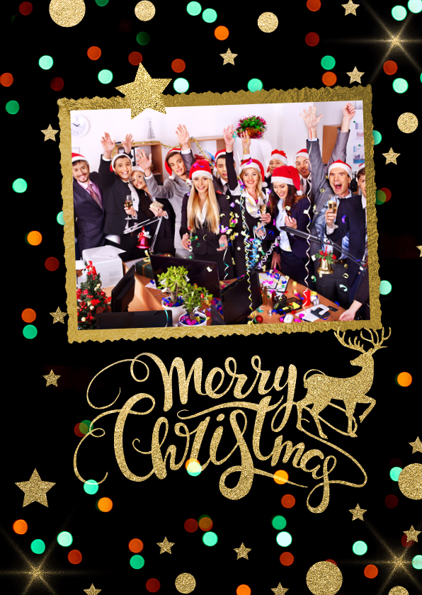 Zakelijke Kerstkaart - foto confetti - Zakelijke kerstkaarten Zakelijke kerstkaarten - Zakelijke Kerstkaart - foto confetti