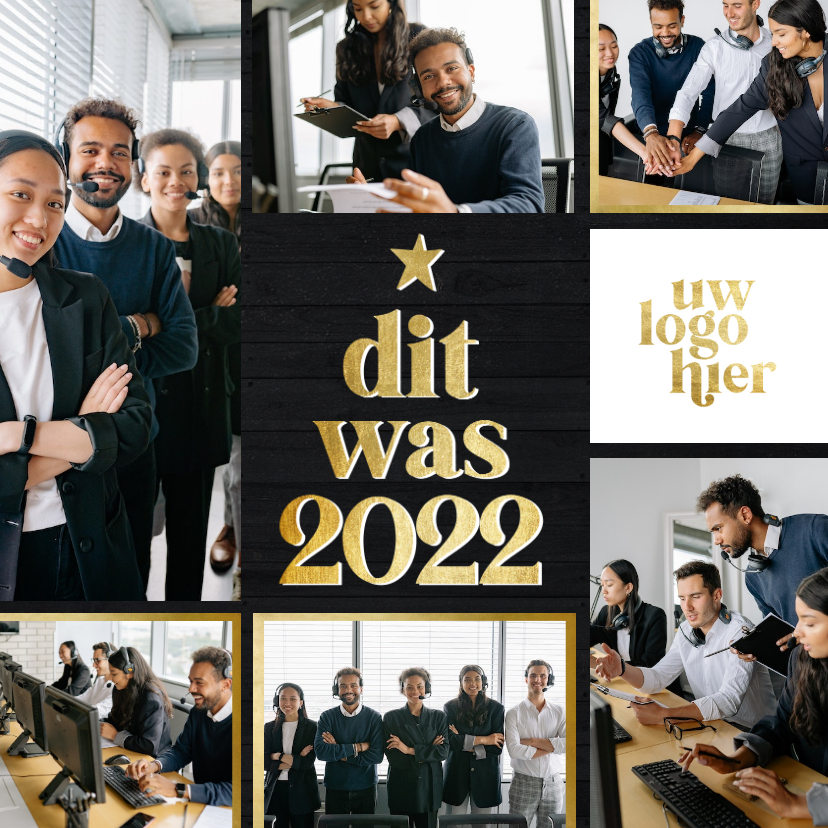Zakelijke kerstkaart fotocollage terugblik dit was 2022 - Zakelijke kerstkaarten Zakelijke kerstkaarten - Zakelijke kerstkaart fotocollage terugblik dit was 2022