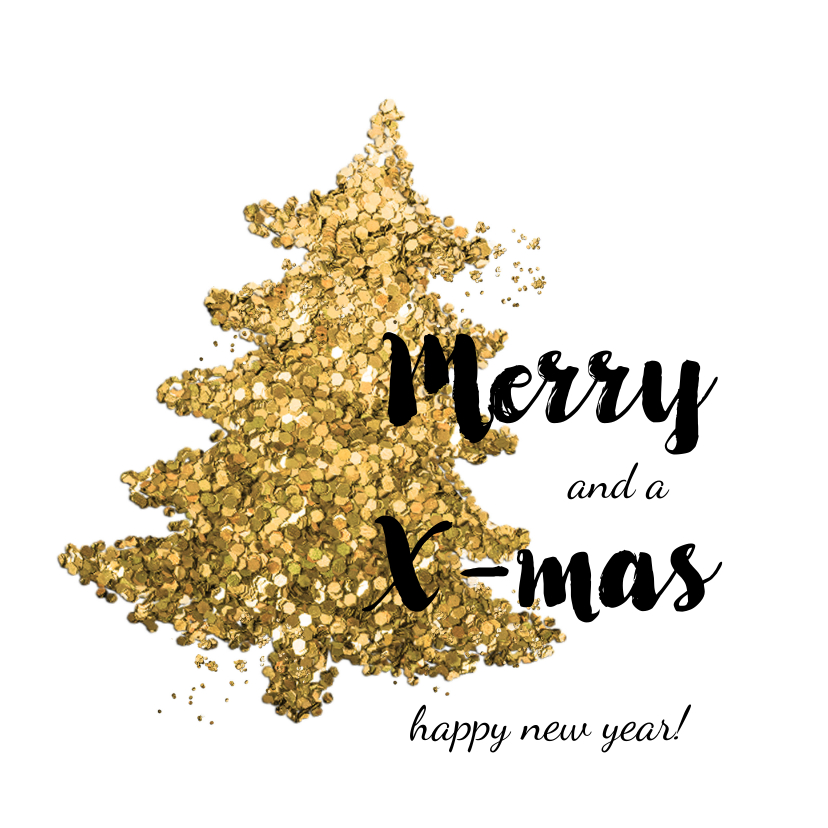 Zakelijke Kerstkaart - glitter boom - Zakelijke kerstkaarten Zakelijke kerstkaarten - Zakelijke Kerstkaart - glitter boom