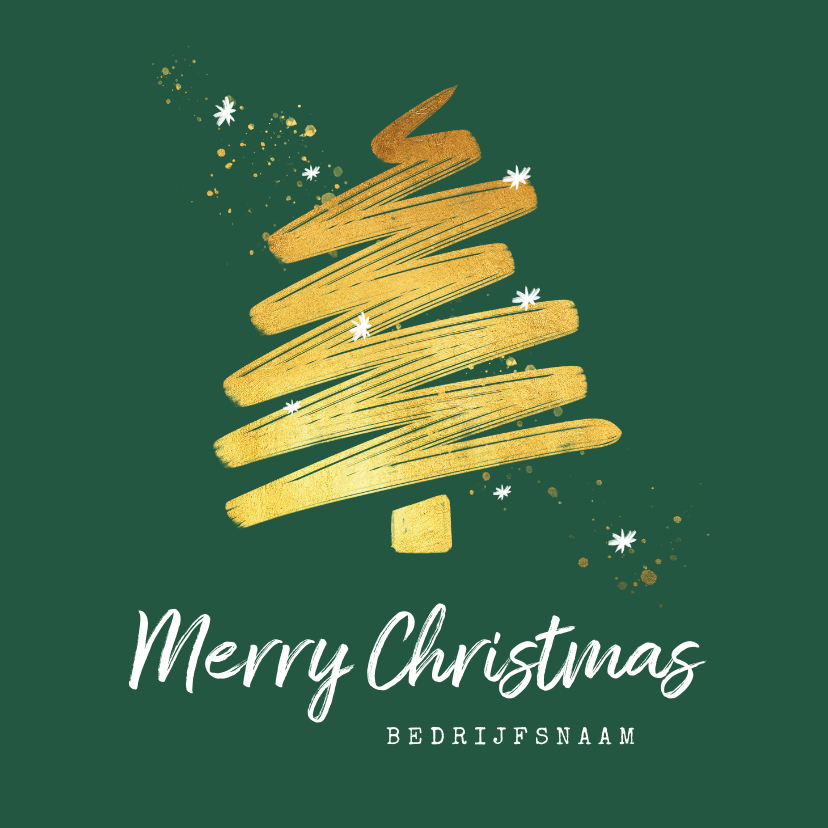 Zakelijke kerstkaart goud stijlvol sterren kerstboom - Zakelijke kerstkaarten Zakelijke kerstkaarten - Zakelijke kerstkaart goud stijlvol sterren kerstboom