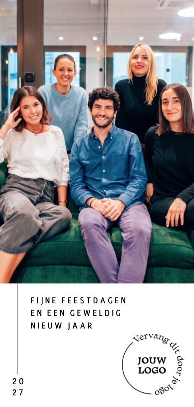 Zakelijke kerstkaarten - Zakelijke kerstkaart grote foto en logo