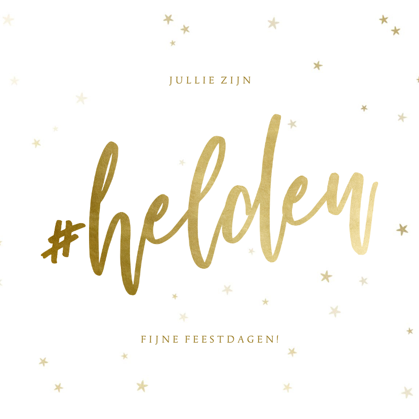 Zakelijke kerstkaart hashtag helden bedankt - Zakelijke kerstkaarten Zakelijke kerstkaarten - Zakelijke kerstkaart hashtag helden bedankt