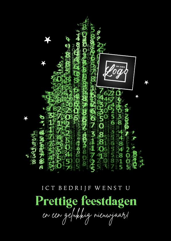 Zakelijke kerstkaart ict bedrijf tech kerstboom nummers - Zakelijke kerstkaarten Zakelijke kerstkaarten - Zakelijke kerstkaart ict bedrijf tech kerstboom nummers
