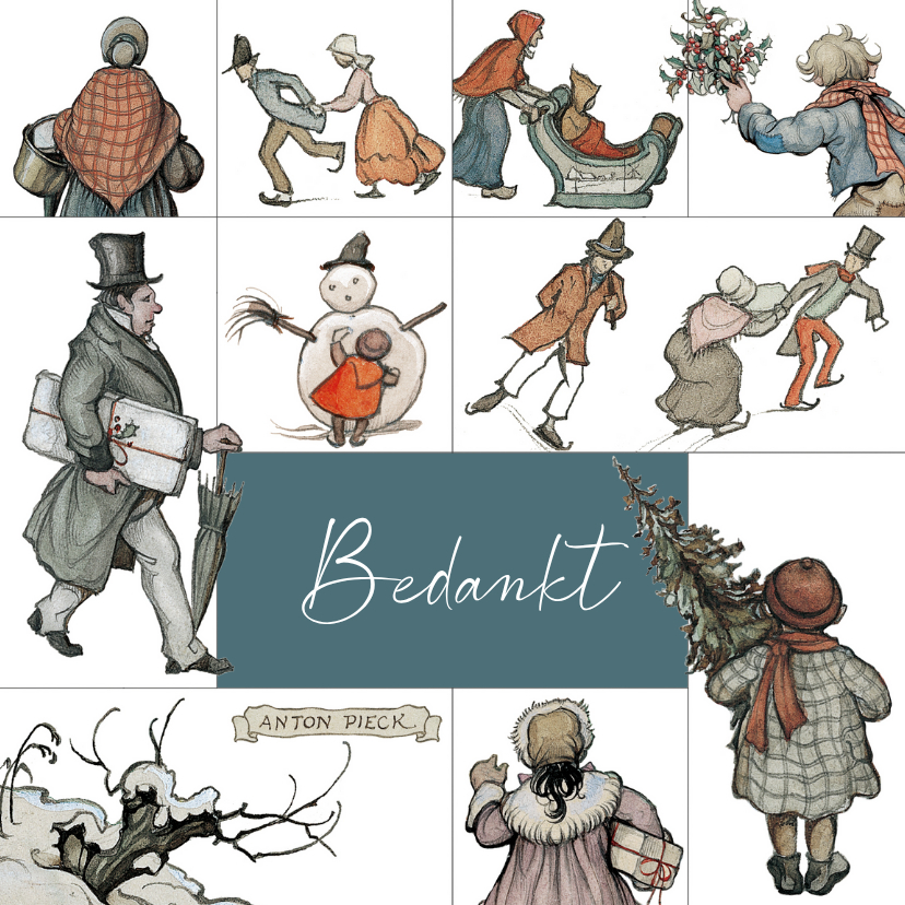 Zakelijke kerstkaart illustraties Anton Pieck - Zakelijke kerstkaarten Zakelijke kerstkaarten - Zakelijke kerstkaart illustraties Anton Pieck