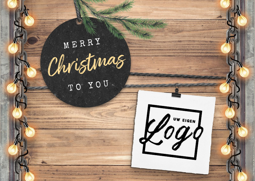 Zakelijke kerstkaart industrieel lampjes logo foto's - Zakelijke kerstkaarten Zakelijke kerstkaarten - Zakelijke kerstkaart industrieel lampjes logo foto's