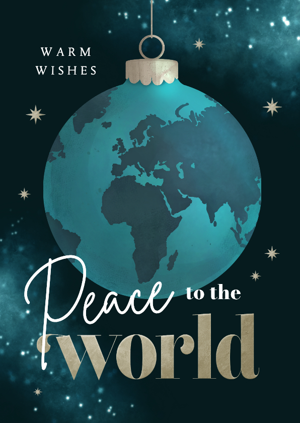 Zakelijke kerstkaart internationaal wereld kerstbal vrede - Zakelijke kerstkaarten Zakelijke kerstkaarten - Zakelijke kerstkaart internationaal wereld kerstbal vrede