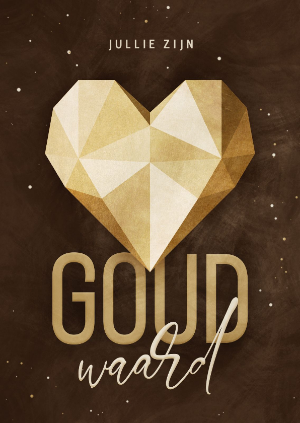 Zakelijke kerstkaart jullie zijn goud waard geometrisch hart - Zakelijke kerstkaarten Zakelijke kerstkaarten - Zakelijke kerstkaart jullie zijn goud waard geometrisch hart