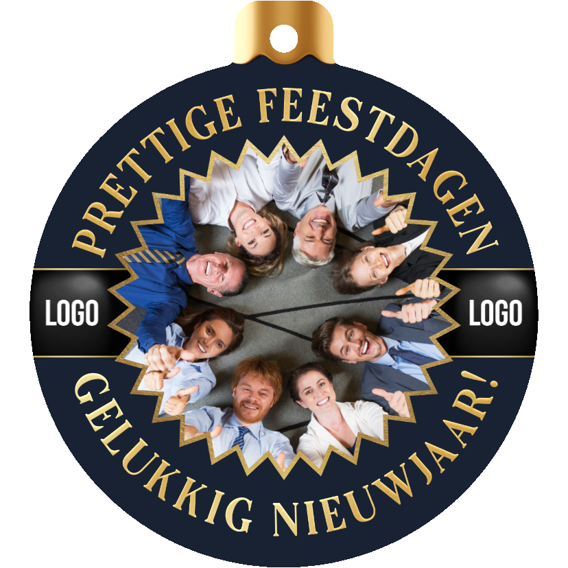 Zakelijke kerstkaart kerstbal vorm kerst nieuwjaar foto ster - Zakelijke kerstkaarten Zakelijke kerstkaarten - Zakelijke kerstkaart kerstbal vorm kerst nieuwjaar foto ster