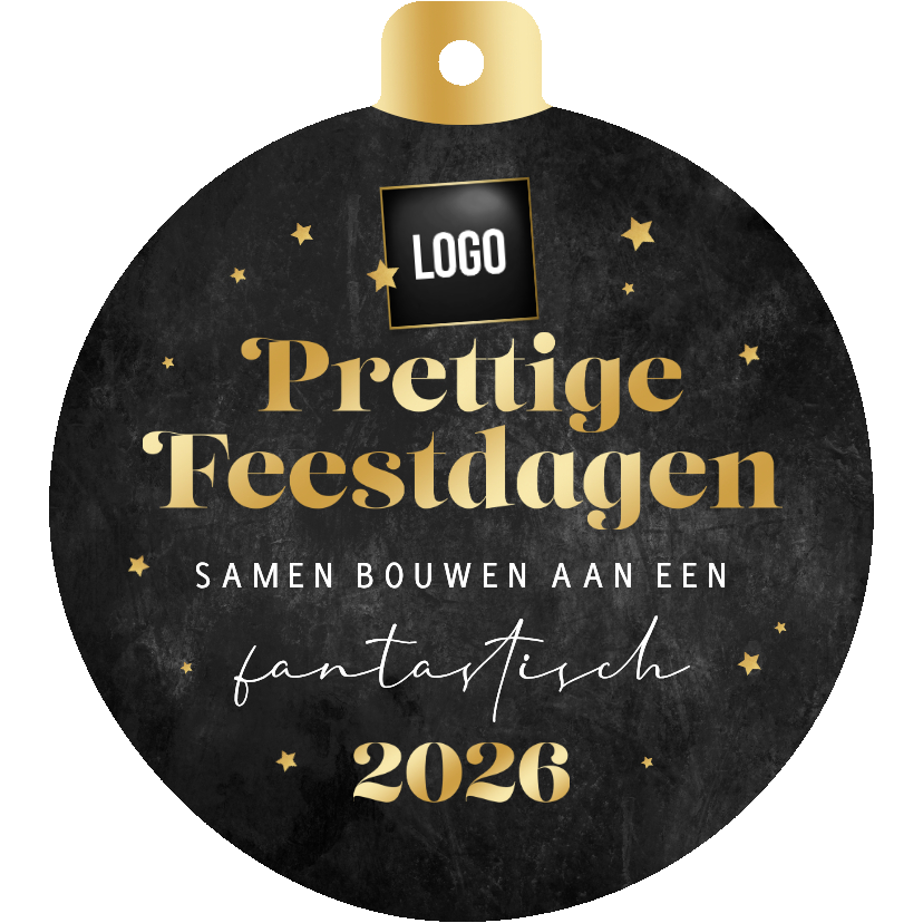 Zakelijke kerstkaart kerstbal vorm sterren fijne feestdagen - Zakelijke kerstkaarten Zakelijke kerstkaarten - Zakelijke kerstkaart kerstbal vorm sterren fijne feestdagen