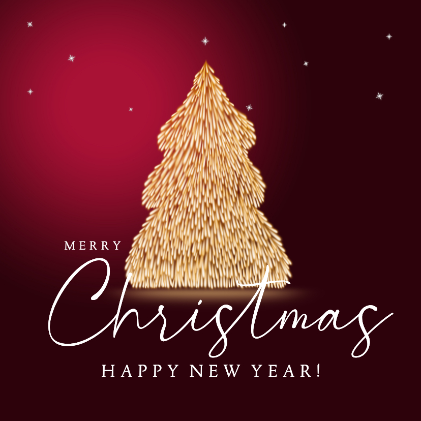 Zakelijke kerstkaarten - Zakelijke kerstkaart kerstboom vuurvonken