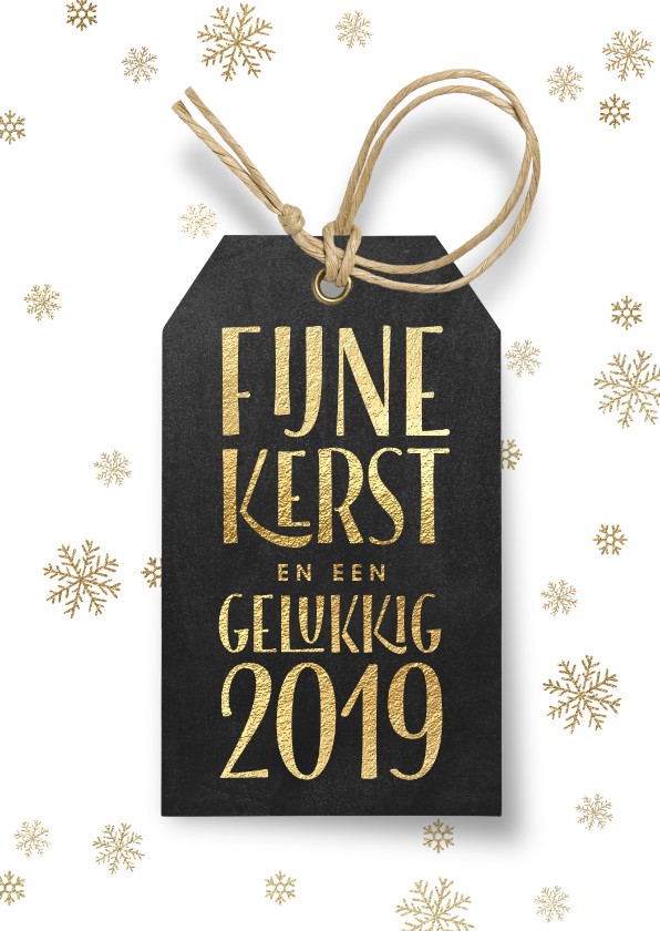 Zakelijke kerstkaart label sneeuw - Zakelijke kerstkaarten Zakelijke kerstkaarten - Zakelijke kerstkaart label sneeuw