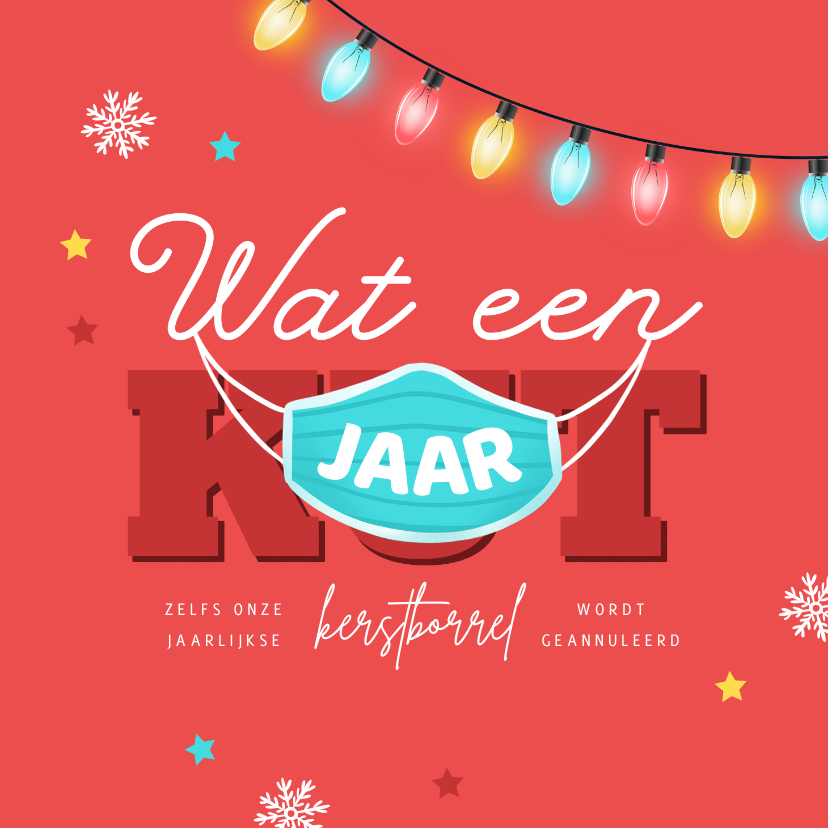 Zakelijke kerstkaart medewerkers kerstborrel corona jaar - Zakelijke kerstkaarten Zakelijke kerstkaarten - Zakelijke kerstkaart medewerkers kerstborrel corona jaar