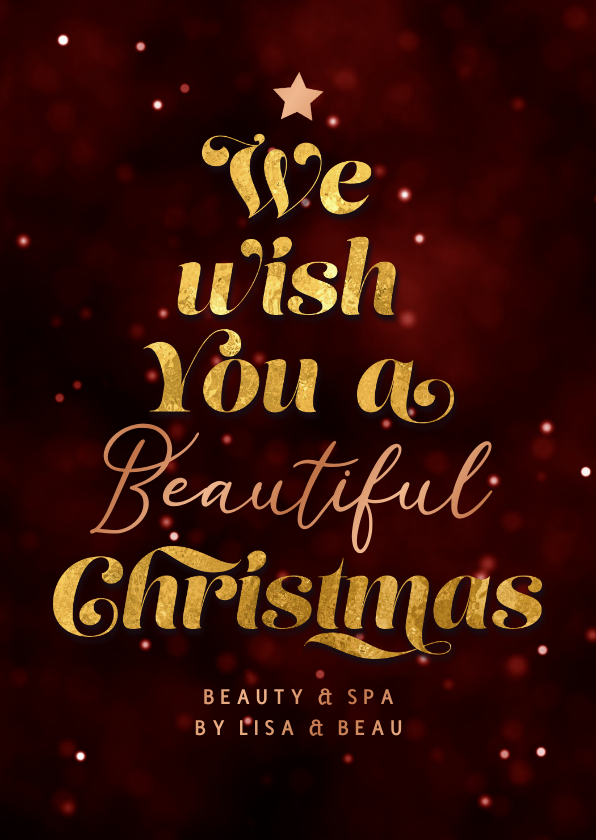 Zakelijke kerstkaart merry christmas boom beautiful - Zakelijke kerstkaarten Zakelijke kerstkaarten - Zakelijke kerstkaart merry christmas boom beautiful