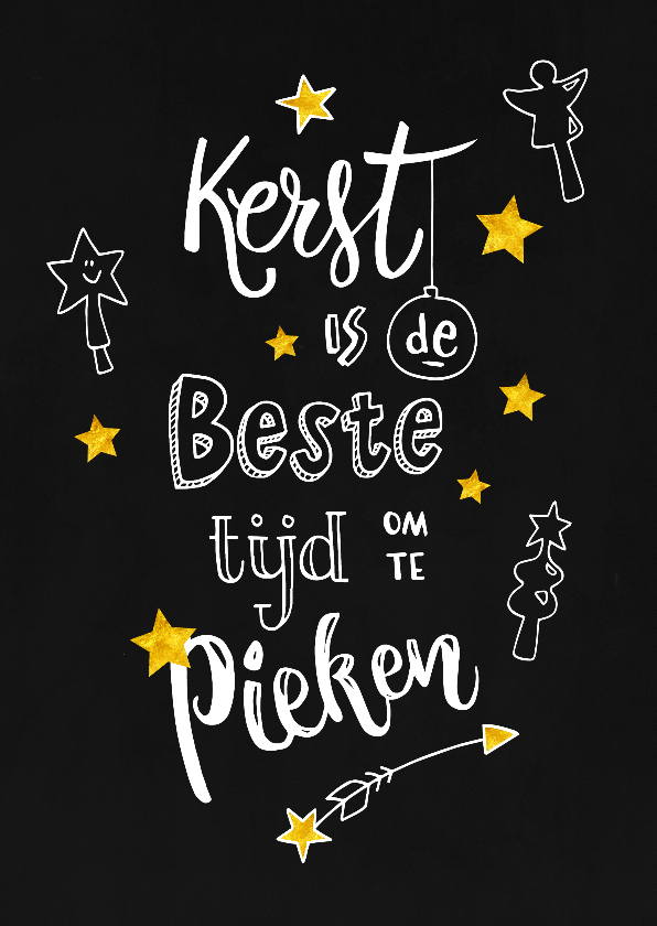 Zakelijke kerstkaart met een kerstwens met pieken - Zakelijke kerstkaarten Zakelijke kerstkaarten - Zakelijke kerstkaart met een kerstwens met pieken
