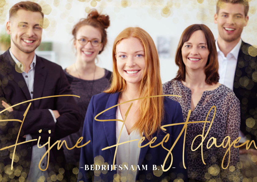 Zakelijke kerstkaart met eigen foto en sierlijke tekst - Zakelijke kerstkaarten Zakelijke kerstkaarten - Zakelijke kerstkaart met eigen foto en sierlijke tekst