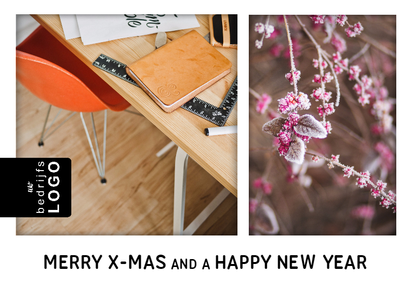 Zakelijke kerstkaart met foto's en logo bedrijf - Zakelijke kerstkaarten Zakelijke kerstkaarten - Zakelijke kerstkaart met foto's en logo bedrijf