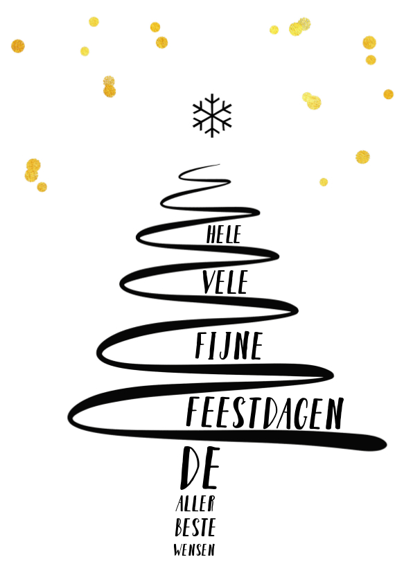 Zakelijke kerstkaart met hippe eenvoudige kerstboom - Zakelijke kerstkaarten Zakelijke kerstkaarten - Zakelijke kerstkaart met hippe eenvoudige kerstboom