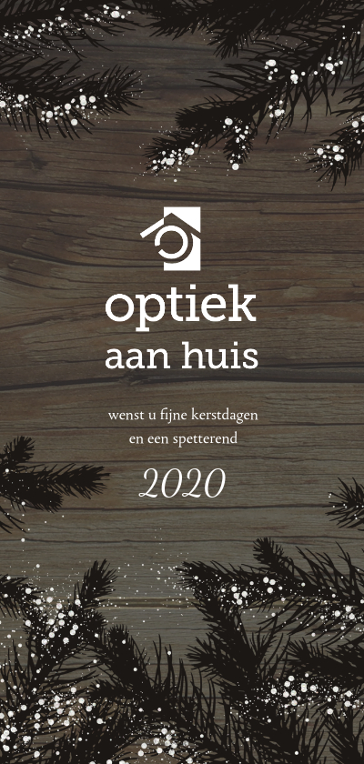 Zakelijke kerstkaart met logo en dennetakjes - Zakelijke kerstkaarten Zakelijke kerstkaarten - Zakelijke kerstkaart met logo en dennetakjes